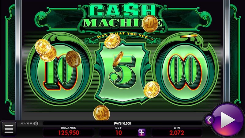 cash machine slot wins