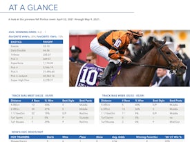 Preakness Stakes example page, at a glance 2021