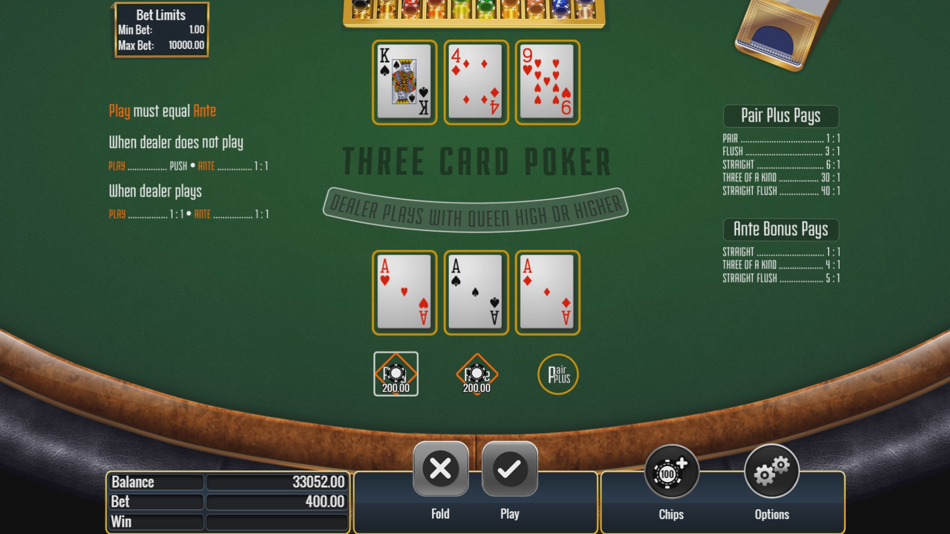 3 card poker approved game california